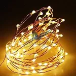 Dây Led Hạt Gạo 2 Mét 3V Vàng